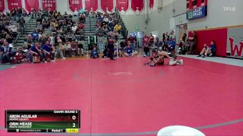 150 lbs Champ. Round 2 - Aron Aguilar, Moffat County vs Orin Mease, Fruita Monument