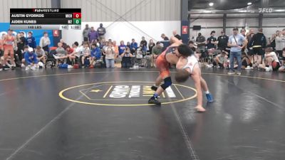 148 lbs Rr Rnd 1 - Austin Gyorkos, Michigan Premier Blue - BHS vs Aiden Kunes, M2 Training Center - BHS