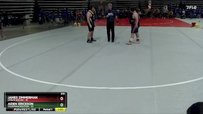 215 lbs Semis & 1st Wrestleback (8 Team) - Aiden Erickson, Caledonia/Houston vs James Zimmerman, LPGE/B Wolves