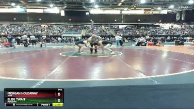 145 lbs Semifinal - Elise Twait, Meridian vs Morgan Holdaway, Juab