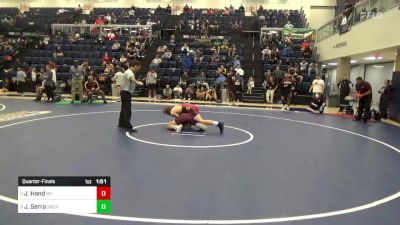 184 lbs Quarterfinal - Jakob Hand, Mt. San Antonio vs Justin Serra, Sacramento City