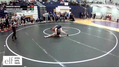 105 lbs. 5th Place Match - Emerson Reeves, Herculaneum vs Annabelle Mueller, Hampshire