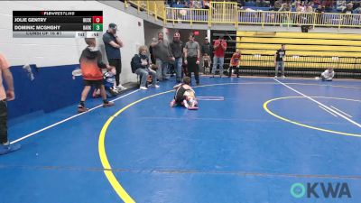 45 lbs Consi Of 16 #1 - Jolie Gentry, Huskey Wrestling Club vs Dominic McGhghy, Darko Valley Wolf Pack