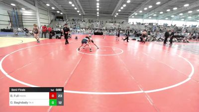 95 lbs Semifinal - Brady Full, Mat Assassins Black vs David Baghdady, PA Alliance Black