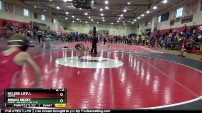 55 lbs Cons. Semi - Holden Listul, United vs Briggs Dickey, Forest Lake Wrestling Club