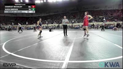 165 lbs Rr Rnd 1 - Chantley McColley, Collinsville Cardinal Youth Wrestling vs Alicia Simpson, Salina Wrestling Club