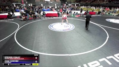 215 lbs Quarterfinal - Stryker Conley, Golden Hawks Wrestling Club vs Chad Sanchez, California