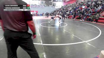125 lbs 1st Place Match - Olivia Ontiveros, El Paso Bel Air vs Adriana Dominguez, Clint Horizon