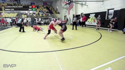 155 lbs Consolation - Clarice (Felix) Roth, Union Girls JH vs Emma Cox, Grove JH Girls