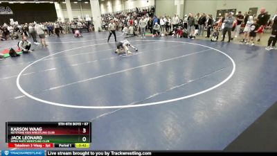 67 lbs Cons. Round 4 - Karson Waag, Keystone Kids Wrestling Club vs Jack Leonard, Open Mats Wrestling Club