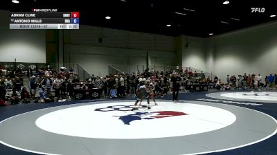 57 lbs Champ. Round 2 - Abram Cline, DMV RTC vs Antonio Mills, Roundtree Wrestling Academy