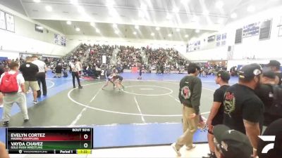 84-87 lbs Round 1 - Evelyn Cortez, Madera Grapplers vs Vayda Chavez, Gold Rush Wrestling