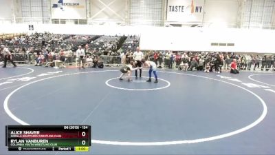 134 lbs Quarterfinal - Alice Shaver, Gorilla Grapplers Wrestling Club vs Rylan VanBuren, Columbia Youth Wrestling Club