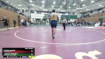 285 lbs Cons. Round 3 - Jaidan Samuels, Del Norte (San Diego) vs Lloyd Adams, Boulder City