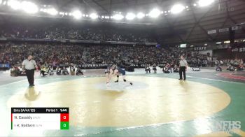 Girls 3A/4A 125 1st Place Match - Karianne Baldwin, Glacier Peak (Girls) vs Niah Cassidy, Union (Girls)