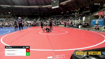 52 lbs 3rd Place - Stella McCarther, Clinton Youth Wrestling vs Laken Peterpaul, BullTrained