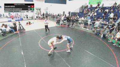 113 lbs Cons. Round 4 - Ernesto Delgadillo, Chaparral High School vs Caleb Ortiz, Pounders Wrestling Club