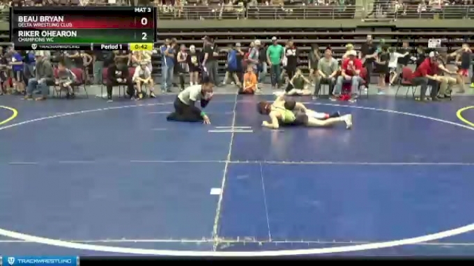 97 lbs Quarterfinal - Riker Ohearon, Champions WC vs Beau Bryan, Delta ...