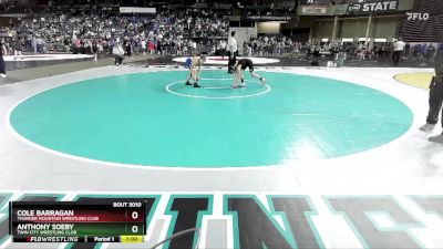 84 lbs Champ. Round 1 - Cole Barragan, Thunder Mountain Wrestling Club vs Anthony Soeby, Twin City Wrestling Club