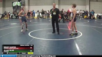 110 lbs Cons. Round 3 - Elijah Blair, Whitmer vs Brady Harper, Midwest Xtreme Wrestling