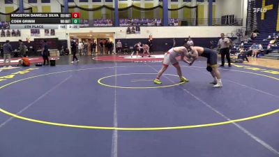 197 lbs 5th Place - Kingston Daniells Silva, Columbia - Unattached vs Coen Grimm, WVU Unattached