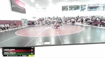 141 lbs Round 1 (3 Team) - Diego Peraza, Palomar College vs Jason Saenz, Mt. SAC (White)