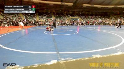 61 lbs Semifinal - Jackson Caporiccio, Apex vs Hagan Wolfenberger, Keystone Wrestling Club