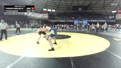 Boys 4A 190 lbs Quarterfinal - Kannon Freschette, Camas vs Ethan Harvey, Mead