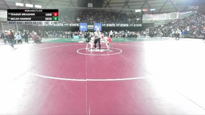 Boys 4A 113 lbs Champ. Round 1 - Teague Meagher, Kamiakin vs Micah Hansen, North Creek