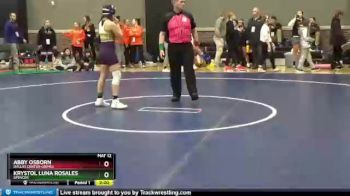 120 lbs Champ. Round 1 - Krystol Luna Rosales, Spencer vs Abby Osborn, Dallas Center-Grimes