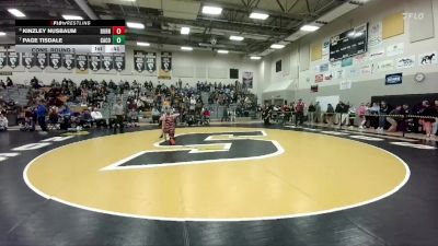 155 lbs Cons. Round 3 - Page Tisdale, Campbell County vs Kinzley Nusbaum, Burns/Pine Bluffs