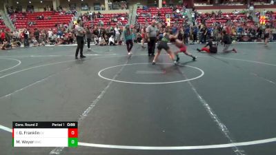 120 lbs Cons. Round 2 - Gunner Franklin, Caney Valley vs Maverick Weyer, Bobcat Wrestling Club