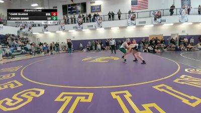 175 lbs Semifinal - Xavier Binns, Lander Middle School vs Cade Slagle, Worland Middle School