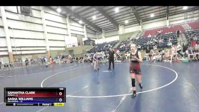 106 lbs Cross Bracket (8 Team) - Samantha Clark, Utah 2 vs Sasha Williams, Oklahoma