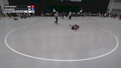 69.7-75.4 lbs Cons. Sub-quarters - Dixie Beasley, Young Guns Nashville Wrestling vs Mia Martin, Ringers Wrestling Club