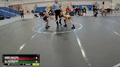 52 lbs Round 3 (6 Team) - Aiden Nguyen, Florida Scorpions vs Eli Rodriguez, BHWC Dirt Divers