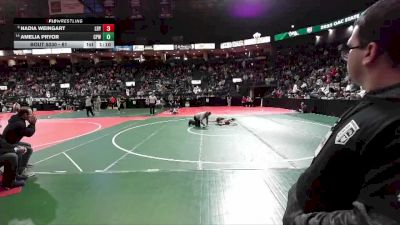 61 lbs Champ. Round 1 - Nadia Weingart, LDYA vs Amelia Pryor, CPWA
