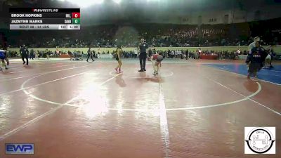 94 lbs Consi Of 8 #2 - Brook Hopkins, Hilldale vs Jazmynn Marks, Sand Springs Jr High