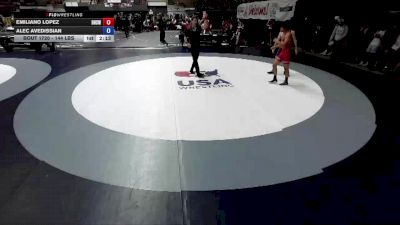 144 lbs Champ. Round 1 - Emiliano Lopez, Bullard High School Wrestling vs Alec Avedissian
