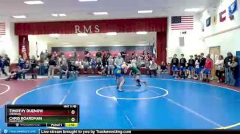145 lbs Champ. Round 1 - Timothy Duenow, Sheridan vs Chris Boardman, Moorcroft