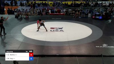 126 lbs Rnd Of 16 - Carter Wallis, MO vs Maximus Hay, WI