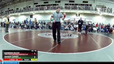 43 lbs Cons. Round 4 - Damian Chavez, Mishawaka Wrestling Club vs Kameron McCoy, Terre Haute Northside Wrestling Club