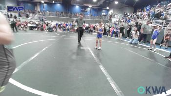 52 lbs Consolation - Bronson Marlar, Newkirk Takedown Club vs Bryker Smith, Salina Wrestling Club