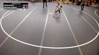 63 lbs Champ. Round 1 - Brevik Martin, Summit Wrestling Academy vs Matthew Johnson, Grynd