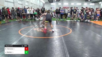 E-146 lbs Round Of 16 - David Clemons, MI vs Jaden Wehler, PA