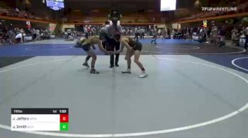 116 lbs 5th Place - John Jeffery, Spearfish Spartans vs Jerred Smith, EastSide United