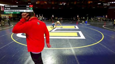 125 lbs Consi Of 32 #2 - Travis Clawson, Clarion vs Ty Tice, Chattanooga