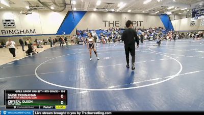 105 lbs Quarterfinal - Crystal Olson, Top Of Utah vs Saige Trinnaman, Bear River Wrestling Club