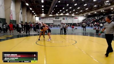 157 lbs Champ. Round 1 - Jesus Sanchez, Briar Cliff (Iowa) vs Ryker Gibson, Western Wyoming College