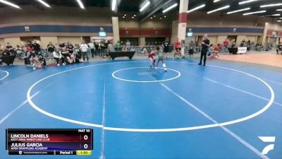 67 lbs Cons. Semi - Lincoln Daniels, Katy Area Wrestling Club vs Julius Garcia, Apex Grappling Academy